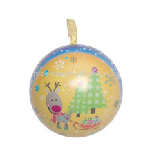 Sphere shaped tin box Ball shaped tin box gift tin box for Christmas